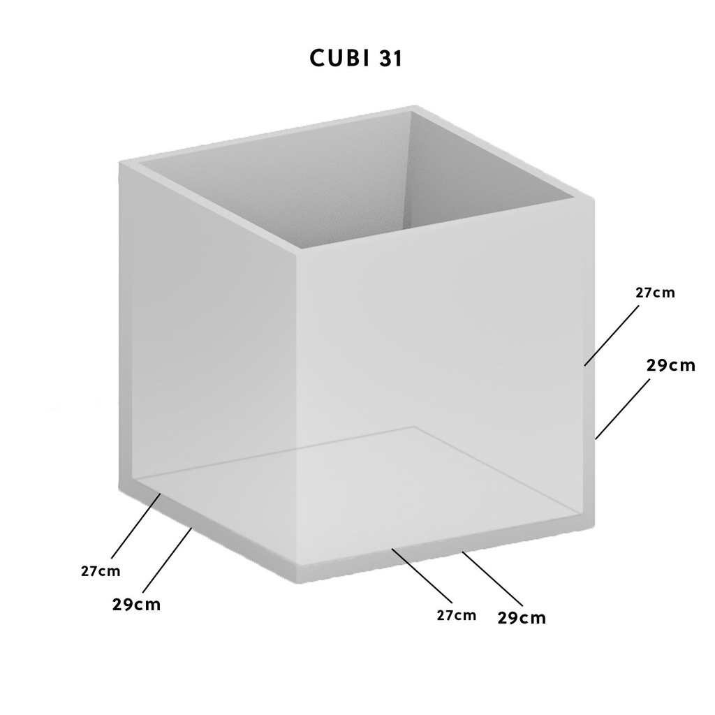 CUBI 31 Antraciet plantenbak van CLIMAQUA