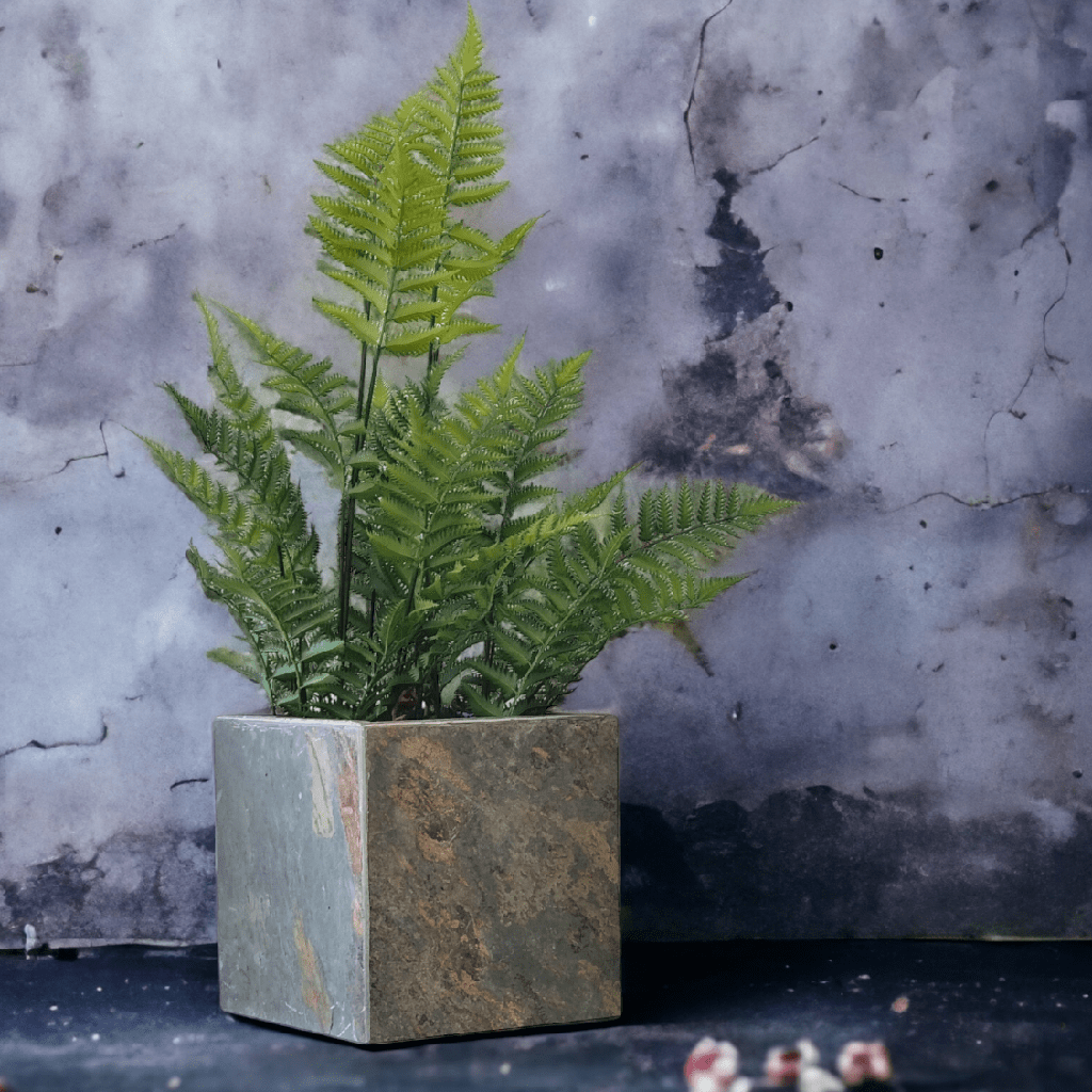 Plantenbak 30cm Kubus Leisteen