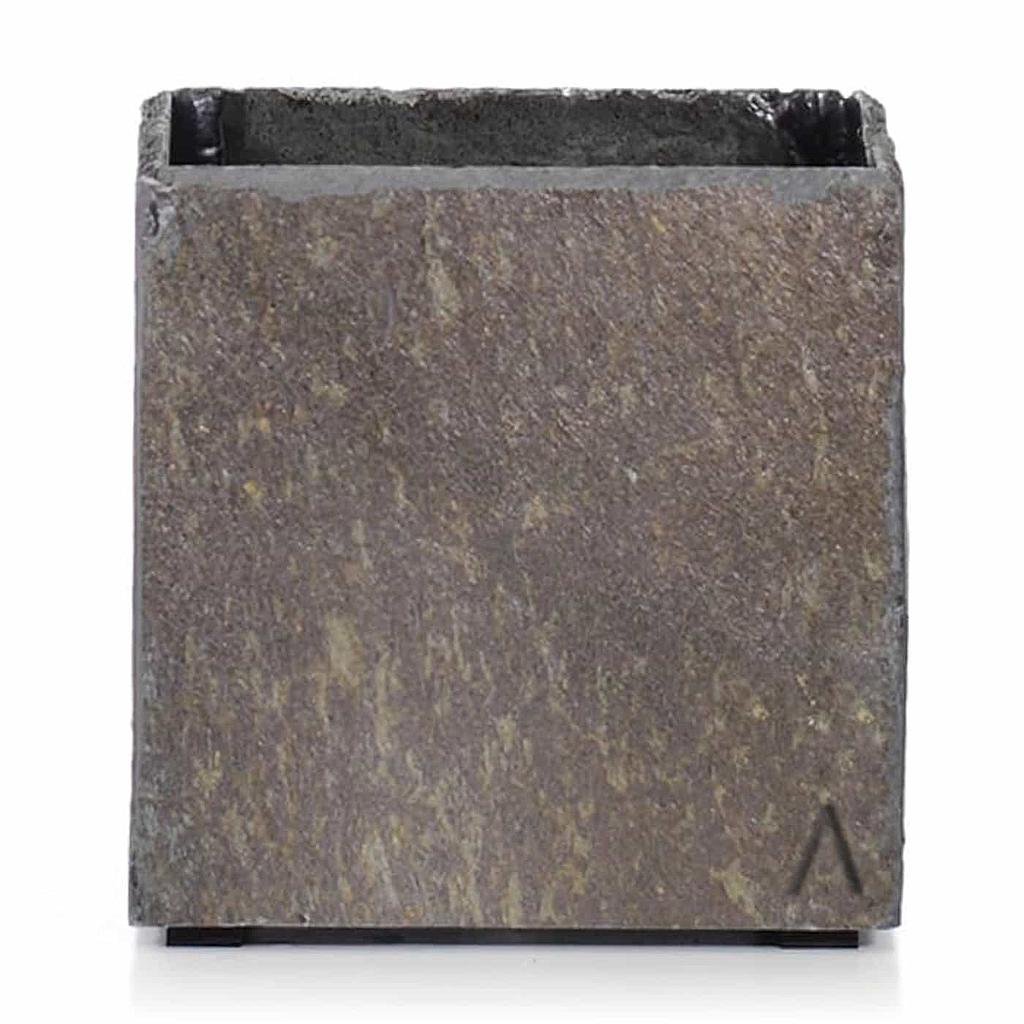 Cachepot Indoor Slate Rusty CUBI 21 by CLIMAQUA