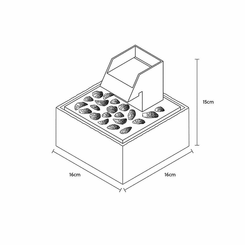 SAMUI USB tafelfontein Schets 15 cm hoog