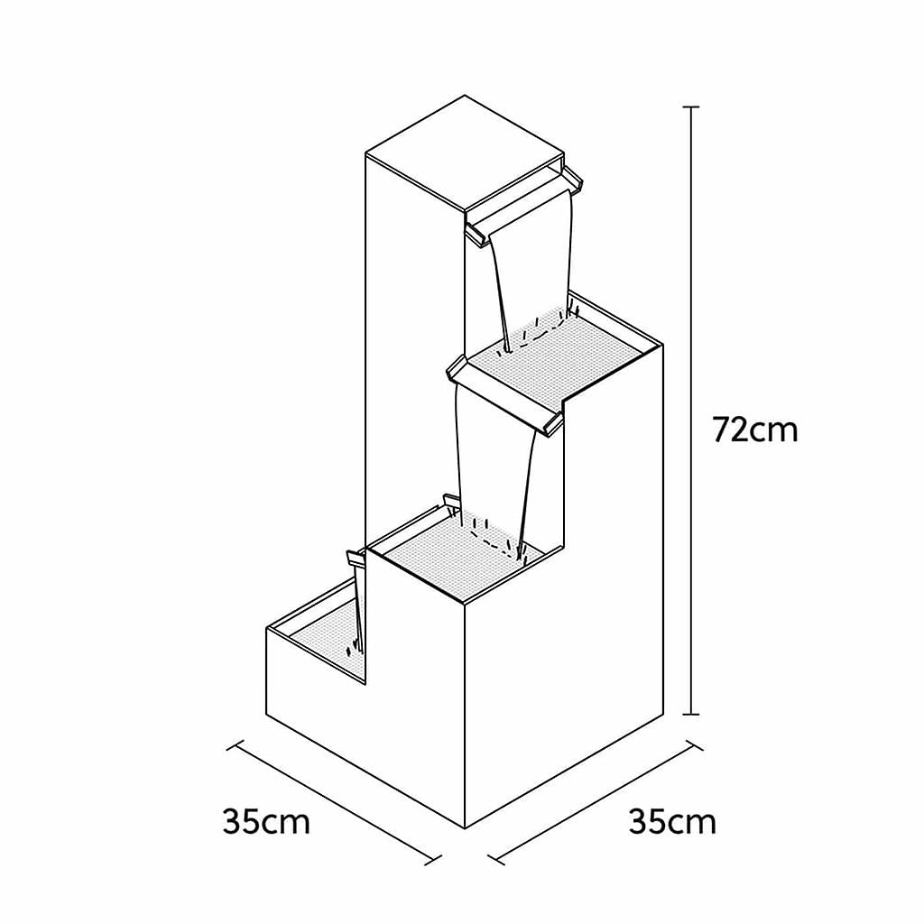 KUBO Design Gartenbrunnen Zeichnung