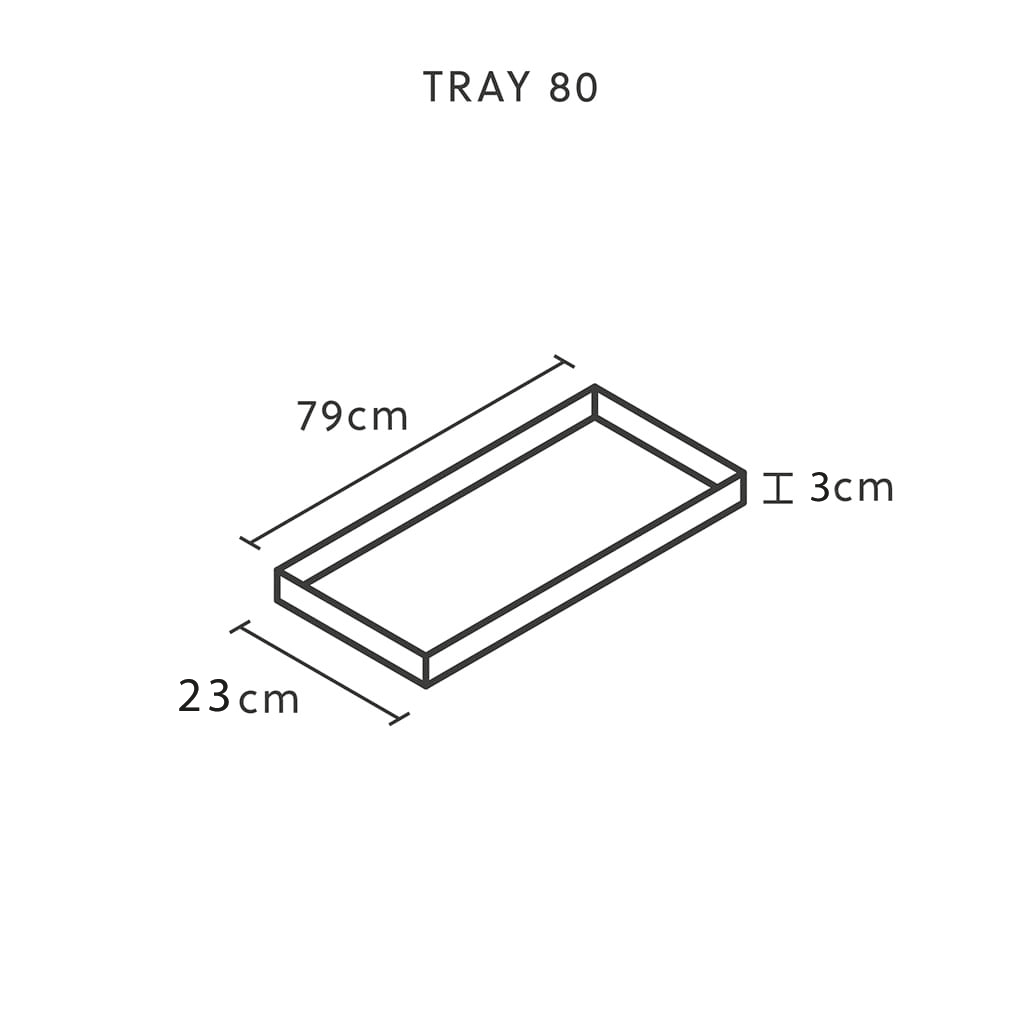 Bloembak onderzetter TRAY 80 van CLIMAQUA