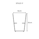 CLIMAQUA Binnenplantenbak STILO 17 roestig