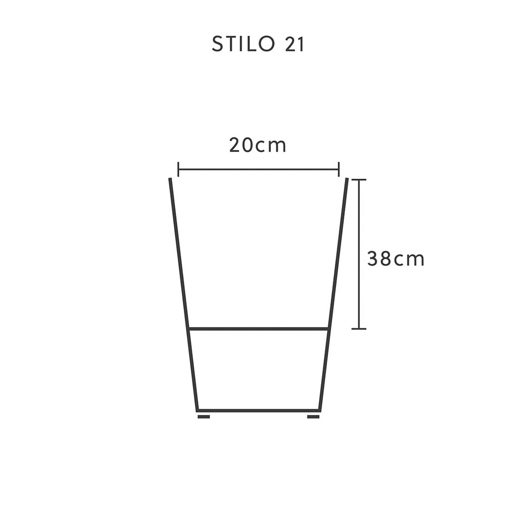 CLIMAQUA Binnenplantenbak STILO 21 roestig