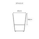 CLIMAQUA Binnenplantenbak STILO 21 roestig