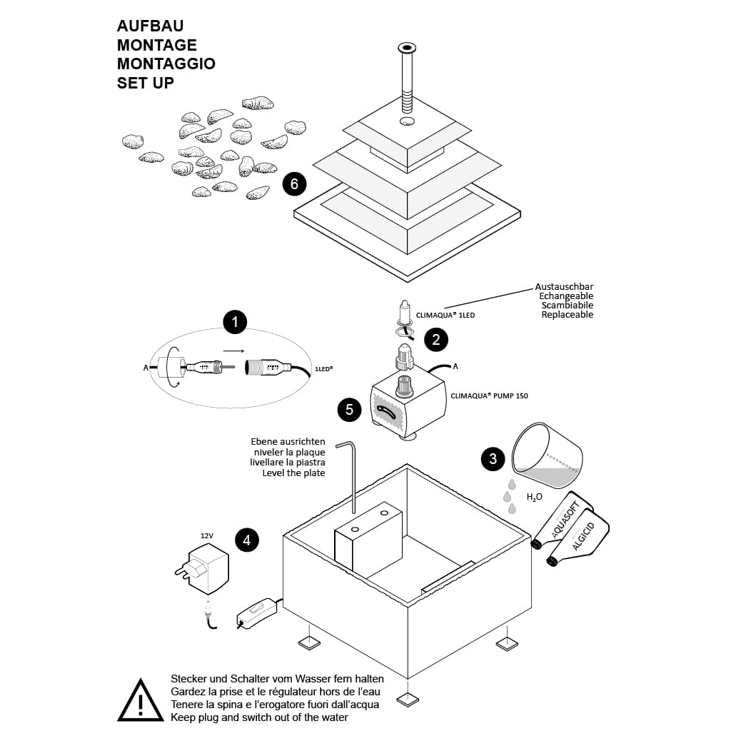 CLIMAQUA indoor fontein structuur SIERRA