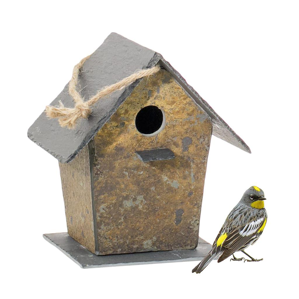 Birdhouse Slate Rusty Anthracite Vogelhuisje M by CLIMAQUA